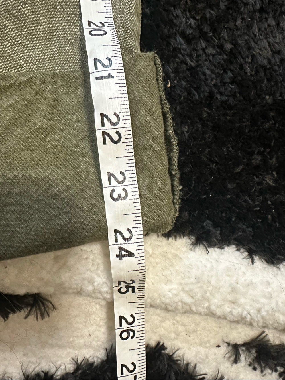 The Lonnie Cuffed High-Rise Crop Jeans by Pilcro army green size 31 - Picture 8 of 11